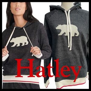 NWT Hatley Charcoal Bear Heritage Pullover Hoodie (XL)